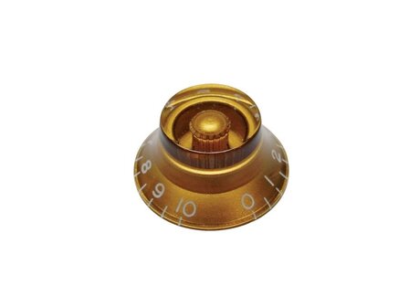Bell knob, transparant amber