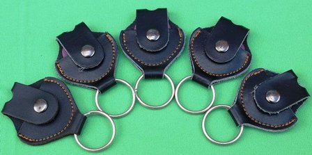 Sleutelhanger met leren plectrumhouder (inclusief plectrum) zwart