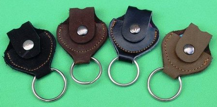 Sleutelhanger met leren plectrumhouder (inclusief plectrum) zwart