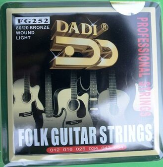Folk guitar strings 012, FG252, in blikken verpakking 