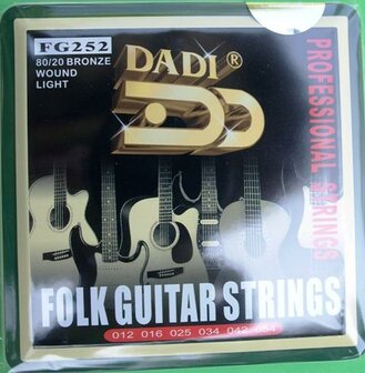 Dadi Folk guitar strings 012, FG252, in blikken verpakking 