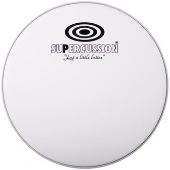 Coated white drumvel voor 13 inch tom, Supercussion