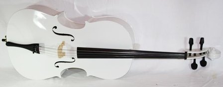 Nieuwe witte 4/4 Cherrystone Cello met hoes en strijkstok