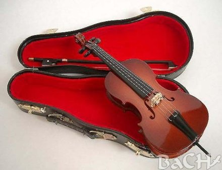 Miniatuur Cello met koffer 