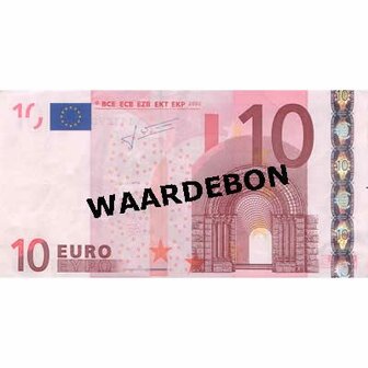 Waardebon twv &euro; 10,00 