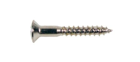 Schroeven, 3,5x25mm, 12 stuks, oval countersunk, nikkel