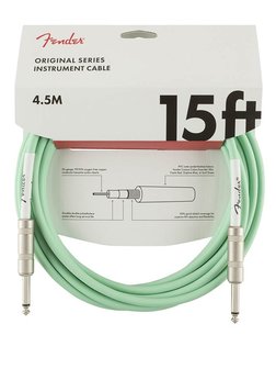 Fender Original Series instrument cable, 15ft (ca 450 cm), surf green