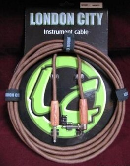 London City NWA30 kabel, 9 meter, bruin gevlochten, haaks/recht