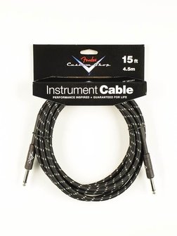 Fender DeLuxe Series Black Tweed instrument cable, 3, 4.5 of 5.5 meter&nbsp;