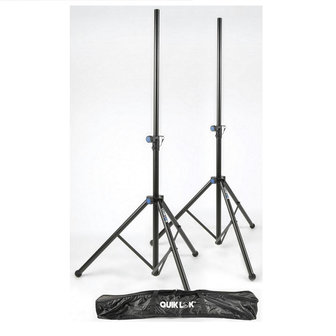 Quiklok SP-180-BK, luchtgeveerde speakerstands met hoes