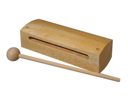 Hayman woodblock, hout, rechthoekig, met klopper