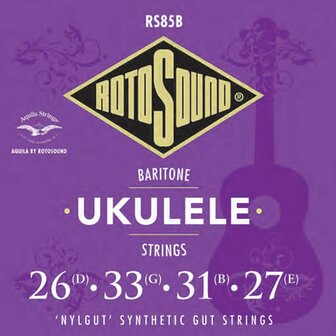 Rotosound Traditional Instruments snarenset bariton ukulele &#039;nylgut&#039; synthetic gut