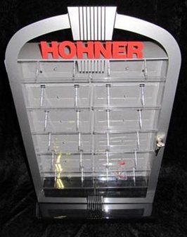 Displaykast Hohner (gebruikt) voor mondharmonica&#039;s Model Jukebox