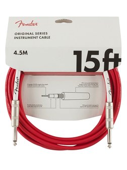 Fender Original Series instrument cable, 15 ft (ca 450 cm) Fiesta Red