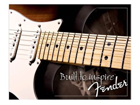 Fender Built 2 Inspire tin sign