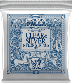 Ernie Ball 2403 Ernesto Palla Nylon clear-silver plated steel, normal tension