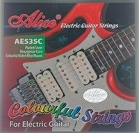 Gekleurde set snaren voor elektrische gitaar 009