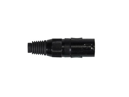 XLR-plug male 3-polig, zwart