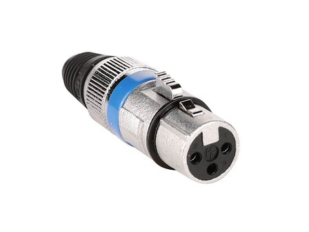 Xlr plug, female, 3-polig, nickel