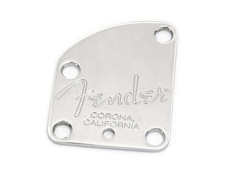 Fender Genuine Replacement Part neck plate Deluxe Strat, chroom, 4 bolt