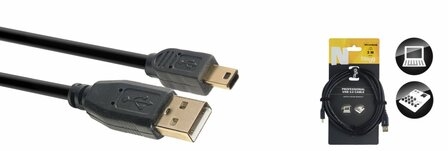 Stagg 3M USB CABLE/A-MINI B 2.0 NCC3UAUNB