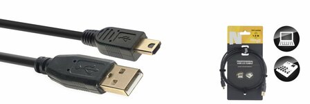 Stagg 1,5M USB CABLE/A-MINI A 2.0 NCC1,5UAUNA