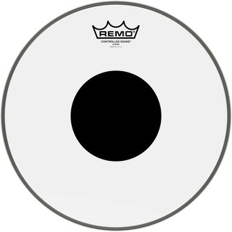 Remo Drumvel 12&quot; CS-0312 Controlled Sound Transparant Tom/ Snarevel met zwarte dot