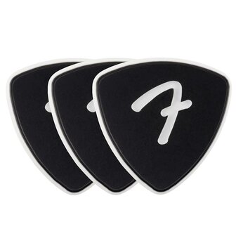 Fender celluloid picks, F grip, 346 shape, black, 3-pack