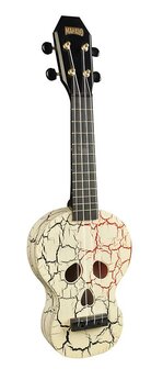 Mahalo ukelele &quot;Skull&quot; met tas, wit