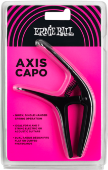 Ernie Ball Axis Capo zwart voor nylon- en staalsnarige gitaar