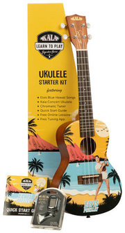 Kala Learn To Play Elvis Blue Hawaii, Concert Ukelele Starter Kit 