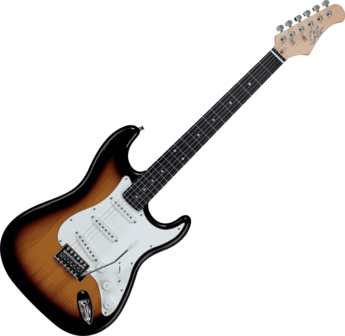 Eko Stratmodel S300 Sunburst, e-gitaarpakket