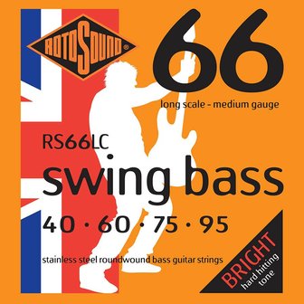 Rotosound 66 Swing Bass, e-bas, div diktes, 030 - 050, stainless steel