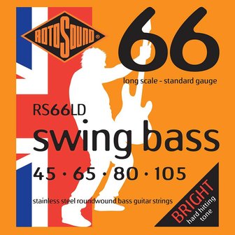 Rotosound 66 Swing Bass, e-bas, div diktes, 030 - 050, stainless steel