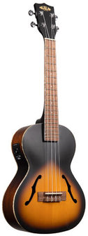 Kala Tobacco Burst Archtop Tenor Ukulele, with EQ &amp; Case (UC-T) 