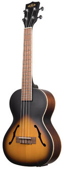 Kala Tobacco Burst Archtop Tenor Ukulele, with EQ &amp; Case (UC-T) 