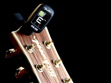 Boston Clipon chromatisch stemapparaat voor gitaar, viool, ukulele, ed, full color display, tuner