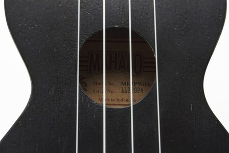 Kahiko sopraan ukelele met extra brede hals (wide neck) trans black