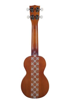 Kahiko Batik series sopraan ukelele met hoes, trans brown