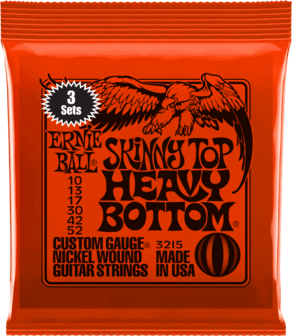 Ernie Ball 3215 Packs met 3 sets - Skinny top heavy bottom 