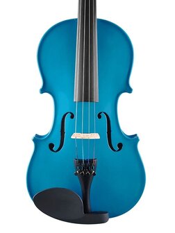 Leonardo viool 3/4 blauw, compleet met koffer, strijkstok e.d.