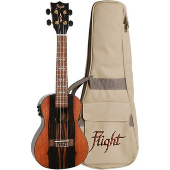 Flight DUC460 Concert Ukelele, electro-akoestisch (met gigbag)