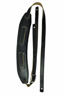 Souldier Leather Strap Plain Black, leren riem