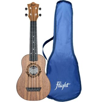 Flight TUS50 ABS Travel Soprano Ukelele - Walnut