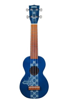 Kahiko Batik Series Soprano Ukelele - Trans Blue