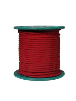 Beklede gitaar bedrading, cloth covered wire, red, 1 meter