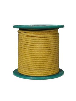 Beklede gitaar bedrading, cloth covered wire, yellow, 1 meter