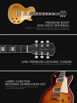 Sire L7 Series Larry Carlton electric LP-style Goldtop