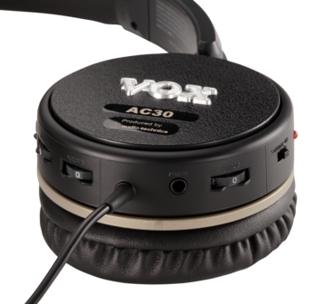 VOX hoofdtelefoon, VGH-AC30, AC30 geluid, Aux-In, effecten 