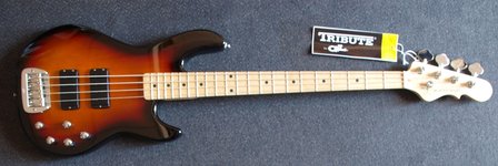 G&amp;L Tribute M2000 3tone sunburst MP, nu met stevige orginele G&amp;L gigbag